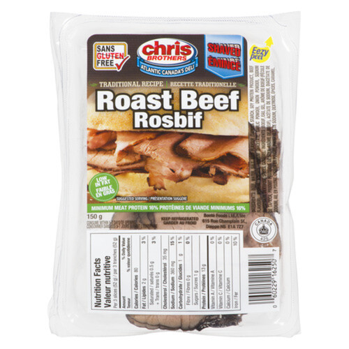 Chris Brothers Shaved Roast Beef Sliced Meat 150 g