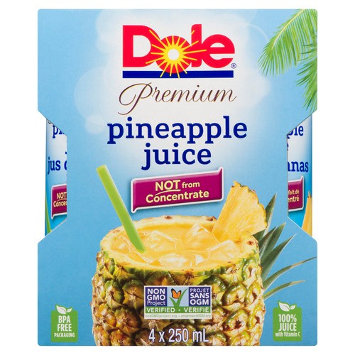 Dole Premium Juice Pineapple 4 x 250 ml