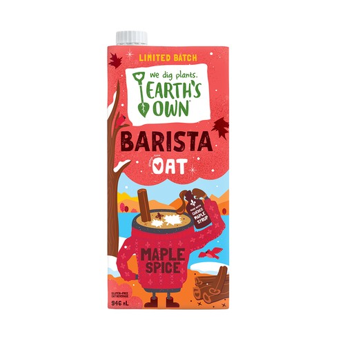 Earth's Own Gluten-Free Oat Milk Alternative Maple Spice Limited Batch 946 ml
