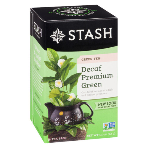 Stash Caffeine-Free Green Tea Decaf Premium Green 18 Tea Bags