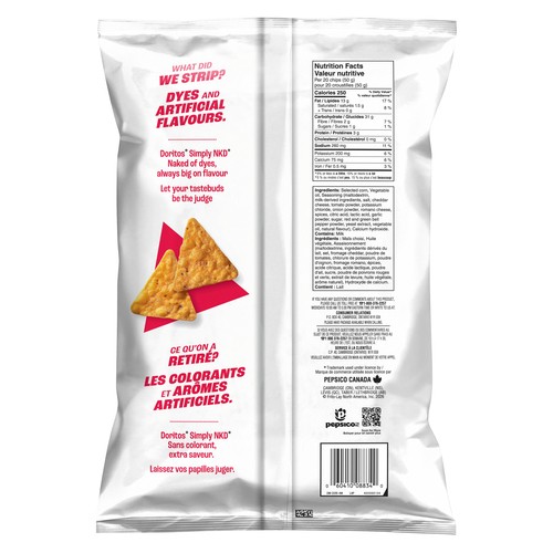 Doritos Simply NKD Tortilla Chips Nacho Cheese 210 g