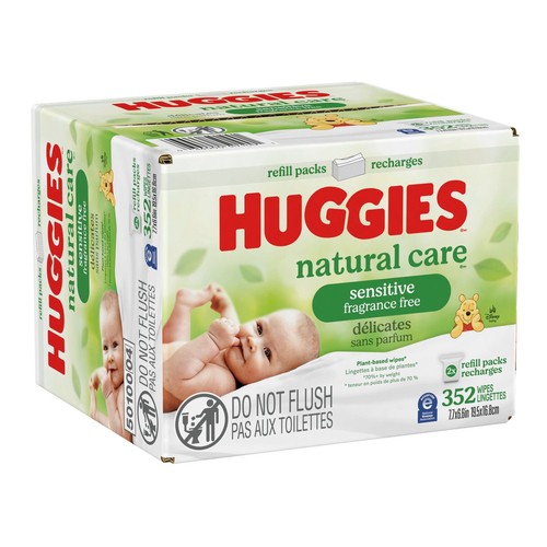 Huggies Natural Care Baby Wipes Fragrance Free 352 Count