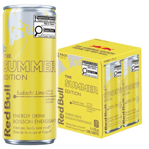 Red Bull Energy Drinks The Summer Edition Sudachi Lime 4 x 250 ml (cans)