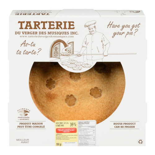 Tarterie Du Verger Des Musiques Sugar Cream Pie 550 g