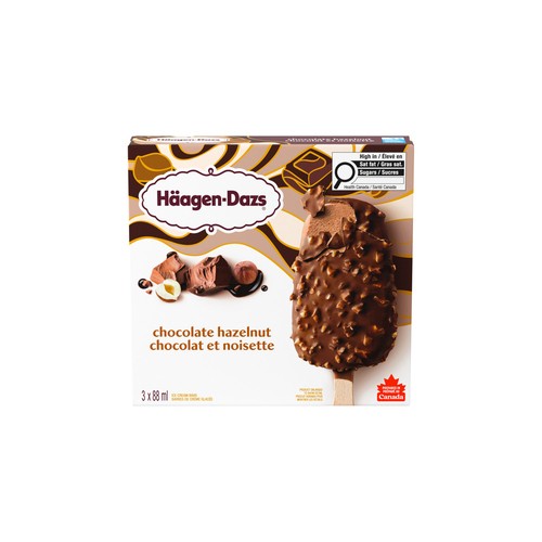 Häagen-Dazs Ice Cream Bars Chocolate Hazelnut 3 x 88 ml