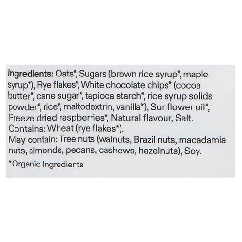 Oatbox Organic Granola White Chocolate Raspberry 300 g