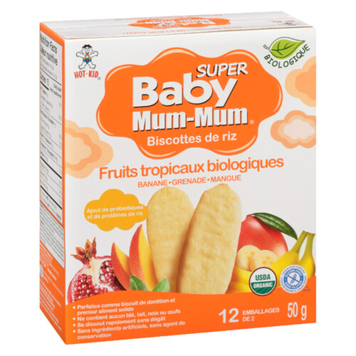 Hot-Kid Organic Baby Snack Mum Mum Super Tropical 50 g