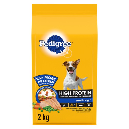 Pedigree Small Dog+ Dry Dog Food High Protein Chicken & Vegetable 2 kg
