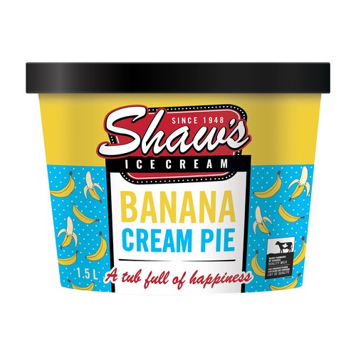 Shaw's Ice Cream Banana Cream Pie  1.5 L
