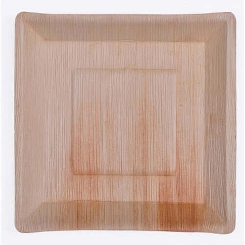 Bio Mart Leaf Square Plate 10-Inches 10 Pack