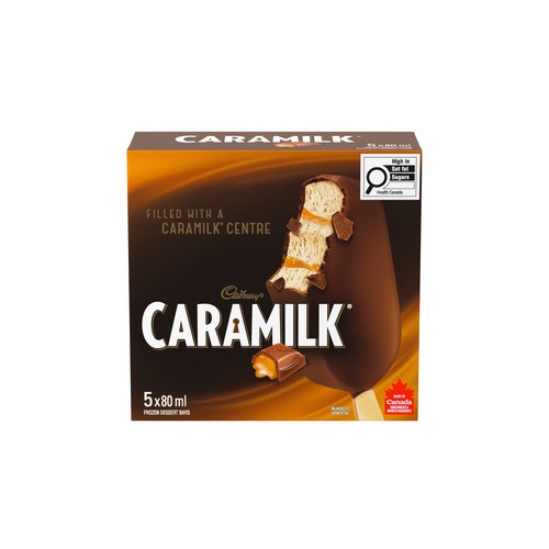 Cadbury Caramilk Frozen Dessert Bars 5 x 80 ml