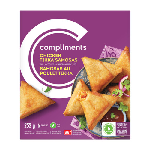 Compliments Frozen Samosas Chicken Tikka 252 g