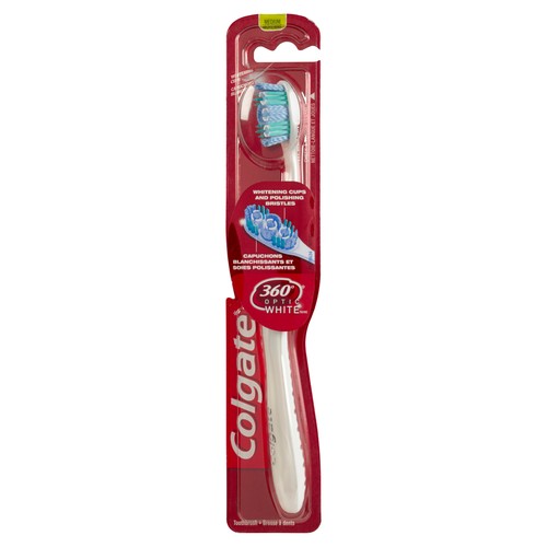Colgate 360 Optic Toothbrush  White Medium 1 Pack