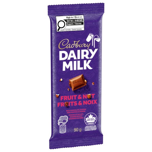 Cadbury Dairy Milk Chocolate Bar Fruit & Nut Raisins & Almonds 90 g