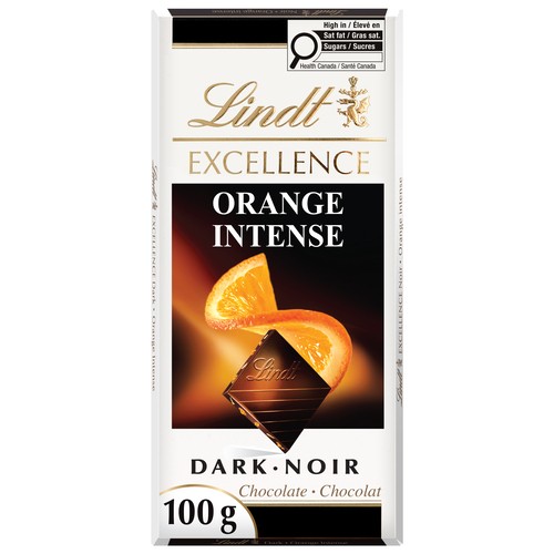 Lindt Excellence Dark Chocolate Bar Orange Intense 100 g