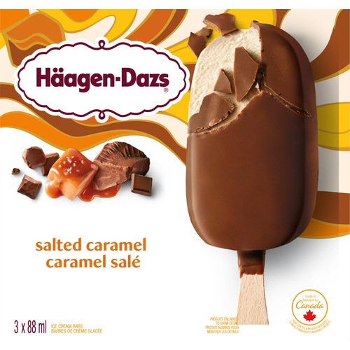 Haagen-Dazs Ice Cream Bars Salted Caramel 3 x 88 ml