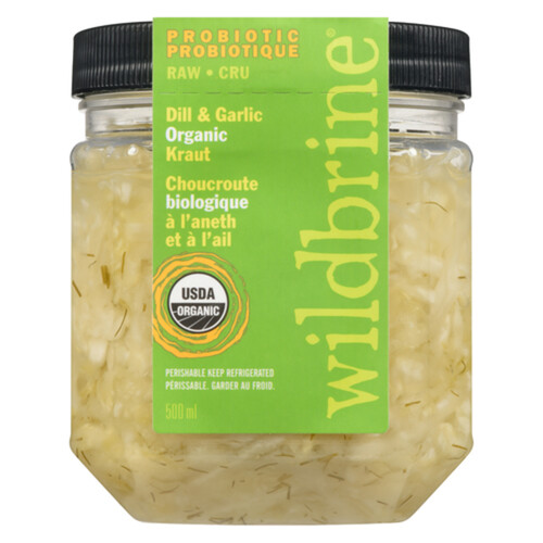 Wildbrine Probiotic Dill & Garlic Sauerkraut 500 ml Voilà Online