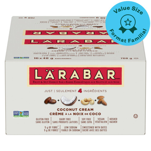 Larabar Gluten-Free Energy Bar Coconut Cream 16 x 48 g