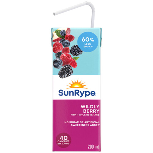 SunRype Juice Wildly Berry Boxes 5 x 200 ml