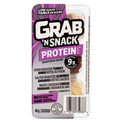 Grab'N Snack Snack Kit Turkey Almond and Cheddar Cheese 48 g