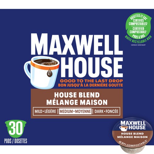 Maxwell House Coffee Pods 100% Arabica House Blend 30 K-Cups 292 g