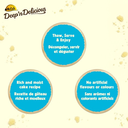 McCain Deep'n Delicious Frozen Cake Vanilla 510 g