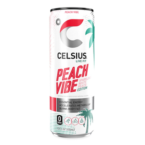 Celsius Energy Drink Peach Vibe 355 ml (can)