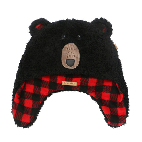 FlapJack Reversible Sherpa Hat Black Bear Aviator Small 1 Count