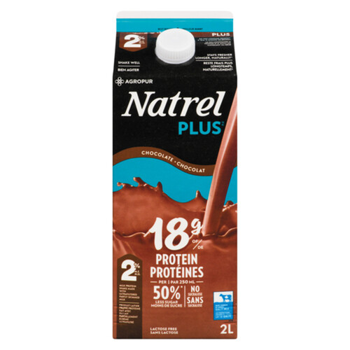 Natrel Plus Lactose-Free 2% Protein Milk Chocolate 2 L