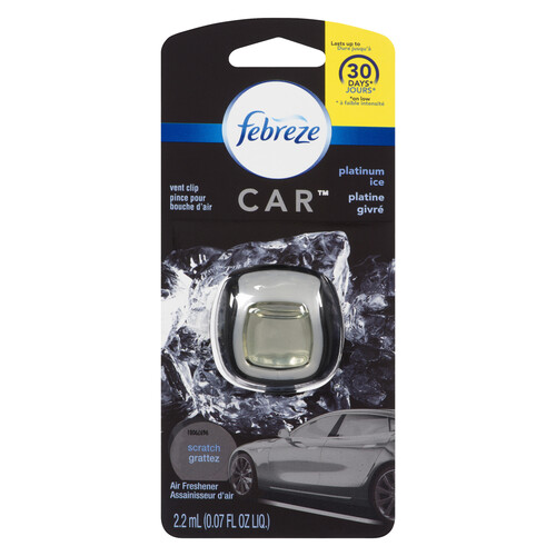 Febreze Car Air Freshener Clip Platinum Ice 2.2 ml