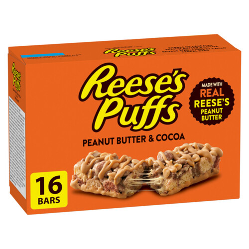 Reese's Puffs Cereal Bars Peanut Butter & Cocoa Flavour 385 g