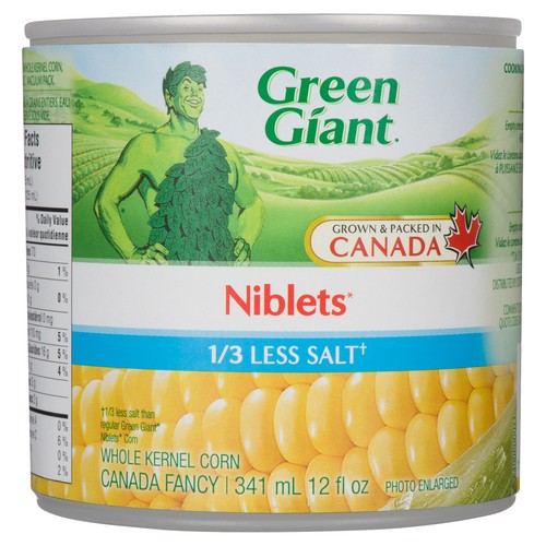 Green Giant Canned Corn Niblets 1/3 Less Salt 341 ml