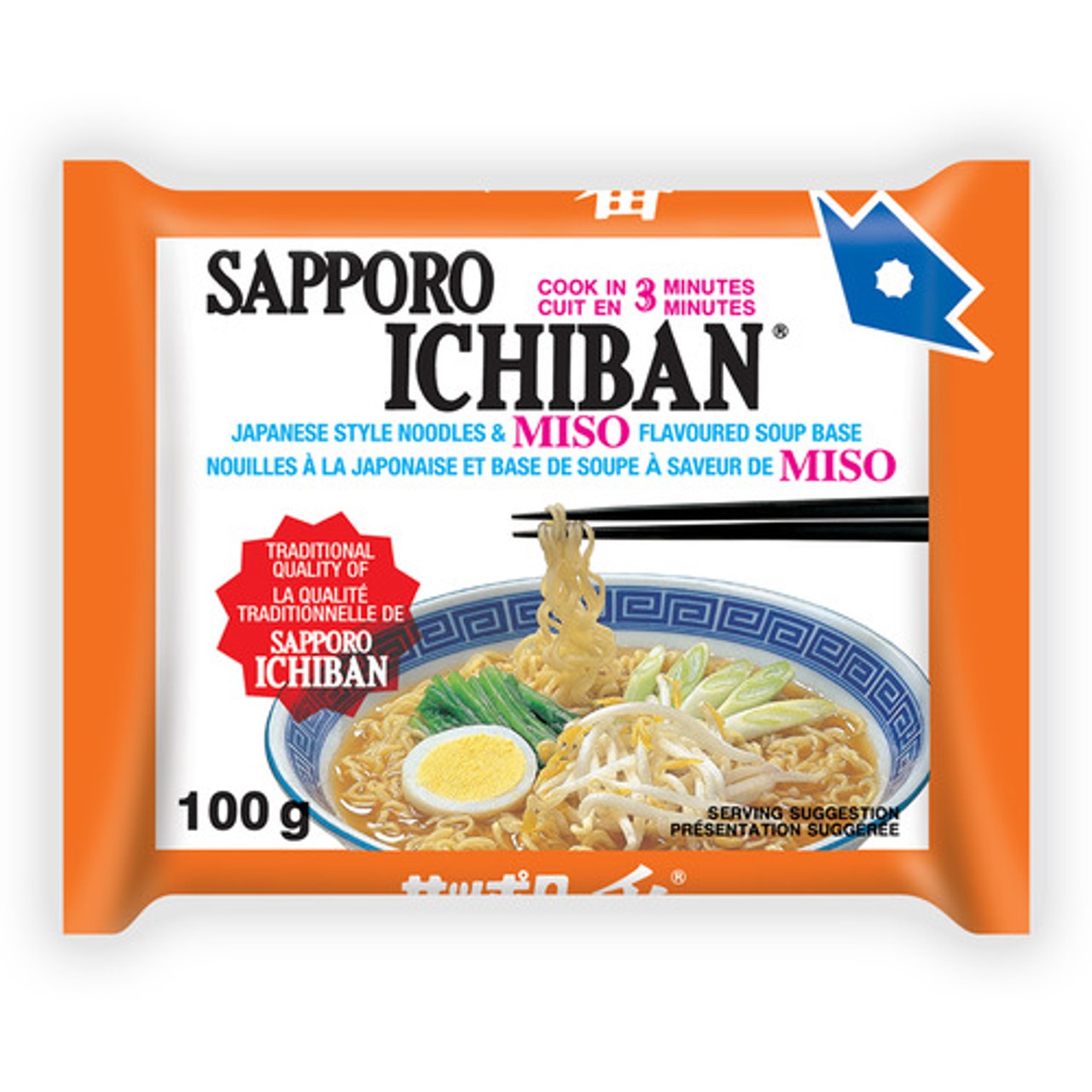 Sapporo Ichiban Instant Noodles Japanese Style Miso 100 g - Voilà ...
