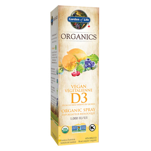 Garden Of Life Organics Vitamin D3 Spray 58 ml