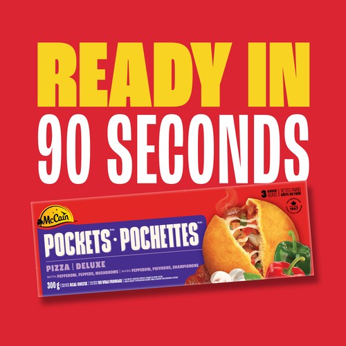 McCain Frozen Pizza Pockets Deluxe 3 x 100 g