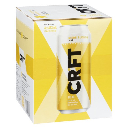 CRFT Crispy Blonde Ale Non Alcoholic Beer 4 x 473 ml (cans)