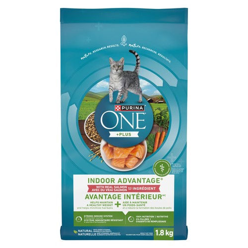Purina One Indoor Advantage Dry Cat Food Salmon 1.8 kg