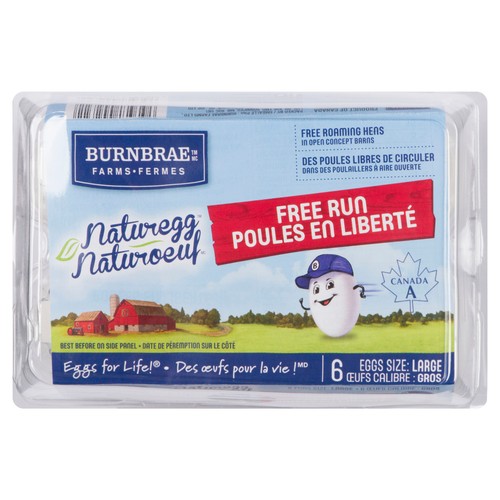 Burnbrae Farms Naturegg Eggs Free Run Grade A Large 6 Count