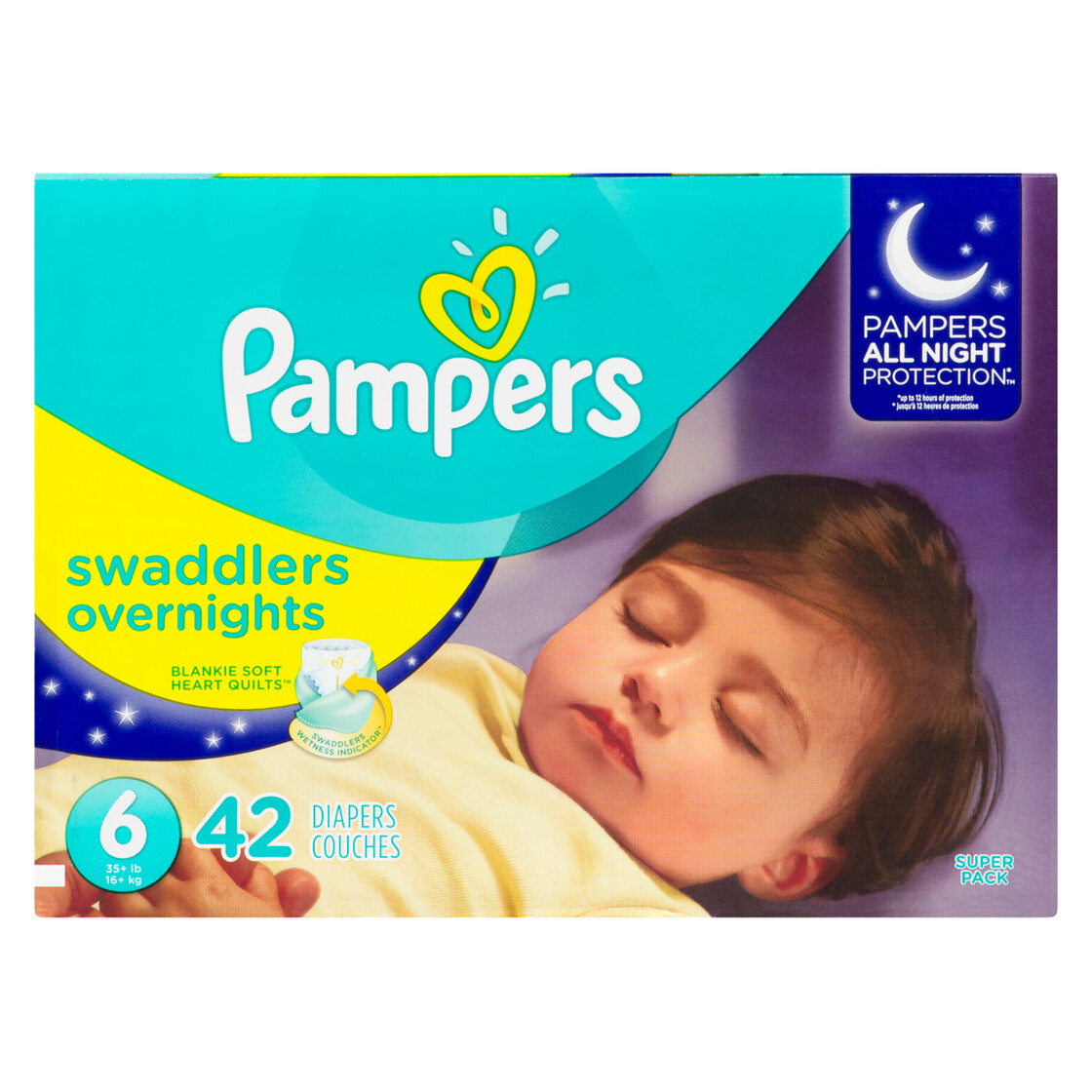 Pampers Swaddlers Overnights Diapers Size 6 42 Count - Voilà Online