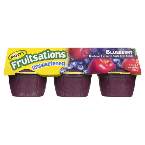 Mott's Fruitsations Apple Fruit Snack Unsweetened Blueberry 6 x 111 g