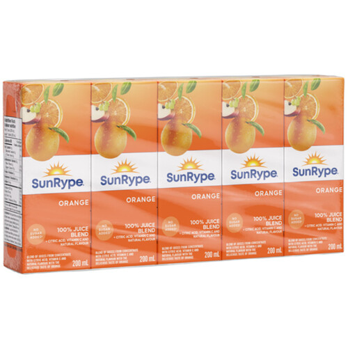 SunRype Pure Orange Juice Boxes 5 x 200 ml