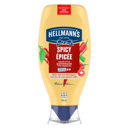 Hellmann's Mayonnaise Type Dressing Spicy Made With Real Chili Peppers 750 ml