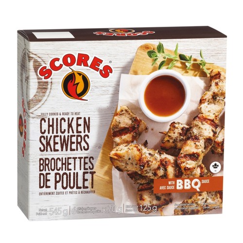 Scores Frozen BBQ Chicken Skewers 545 g