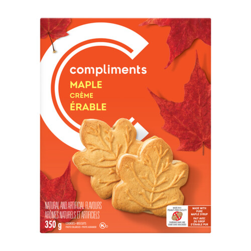 Compliments Peanut Free Cookies Maple Cream 350 g