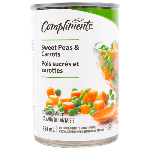 Compliments Canned Sweet Peas & Carrots 284 ml