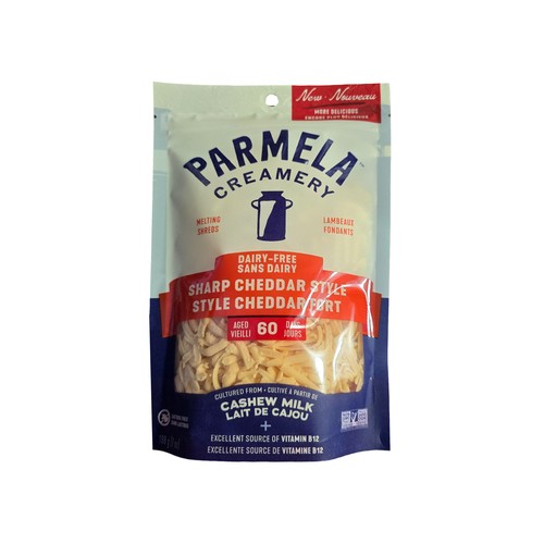 Parmela Creamery Plant-Based Shredded Cheese Sharp Cheddar Style 198 g