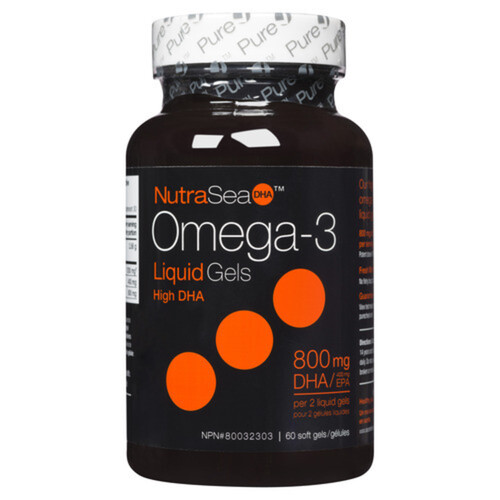 Nature's Way NutraSea Omega-3 High DHA Softgels 60 Count