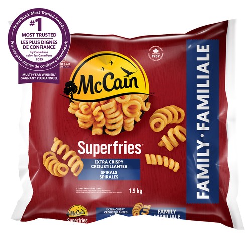 McCain Frozen Superfries Extra Crispy Spirals 1.9 kg