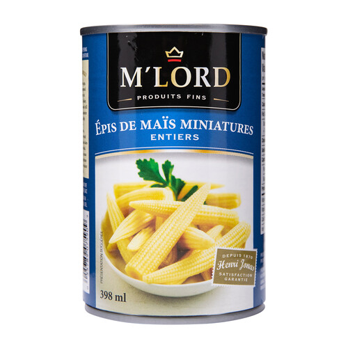 M'Lord Miniature Corn Cobs Whole 398 ml