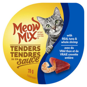 Meow Mix Wet Cat Food Tenders In Sauce With Real Tuna Whole